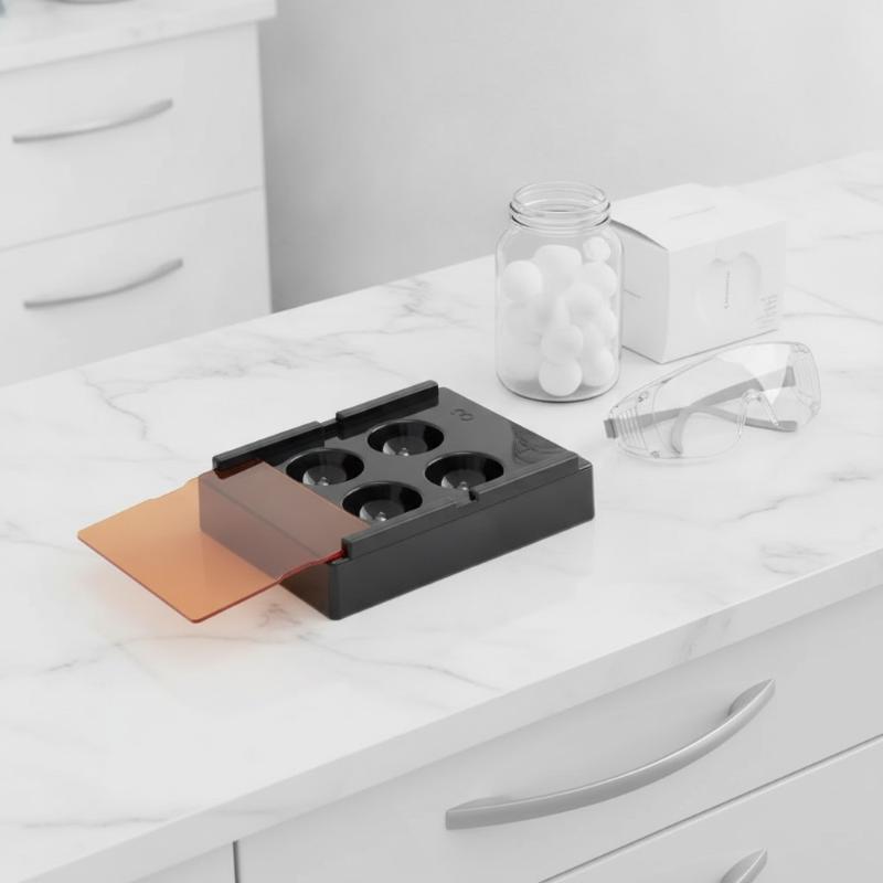 Resin Art Case - Lichtdichte 4-gaats composiet hars tandheelkundige schaduwdoos