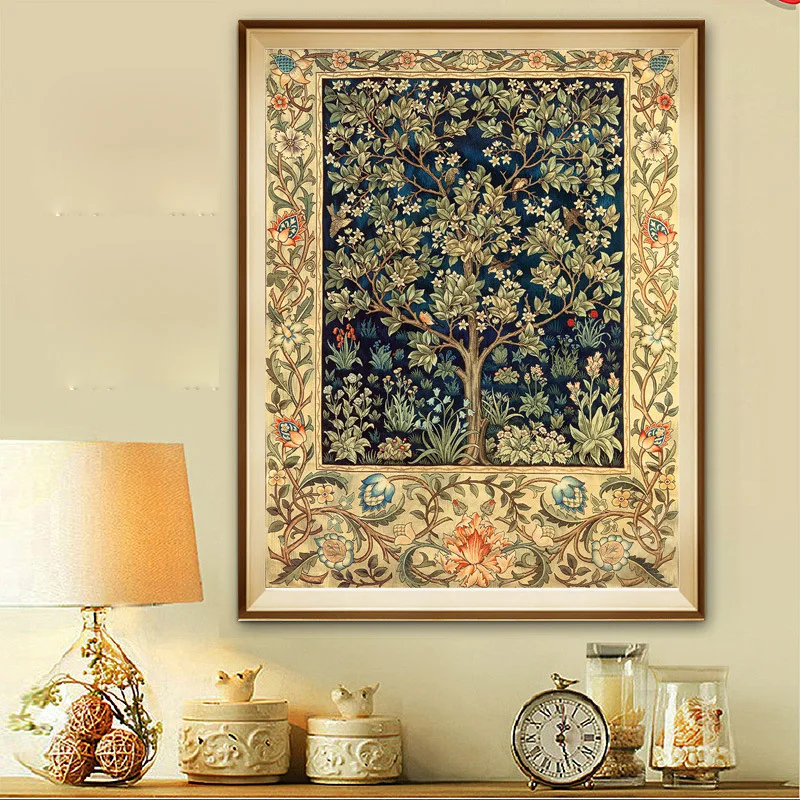 Resin Art Wallpaper - Europese bloemen 5D Diamond schilderij volledige