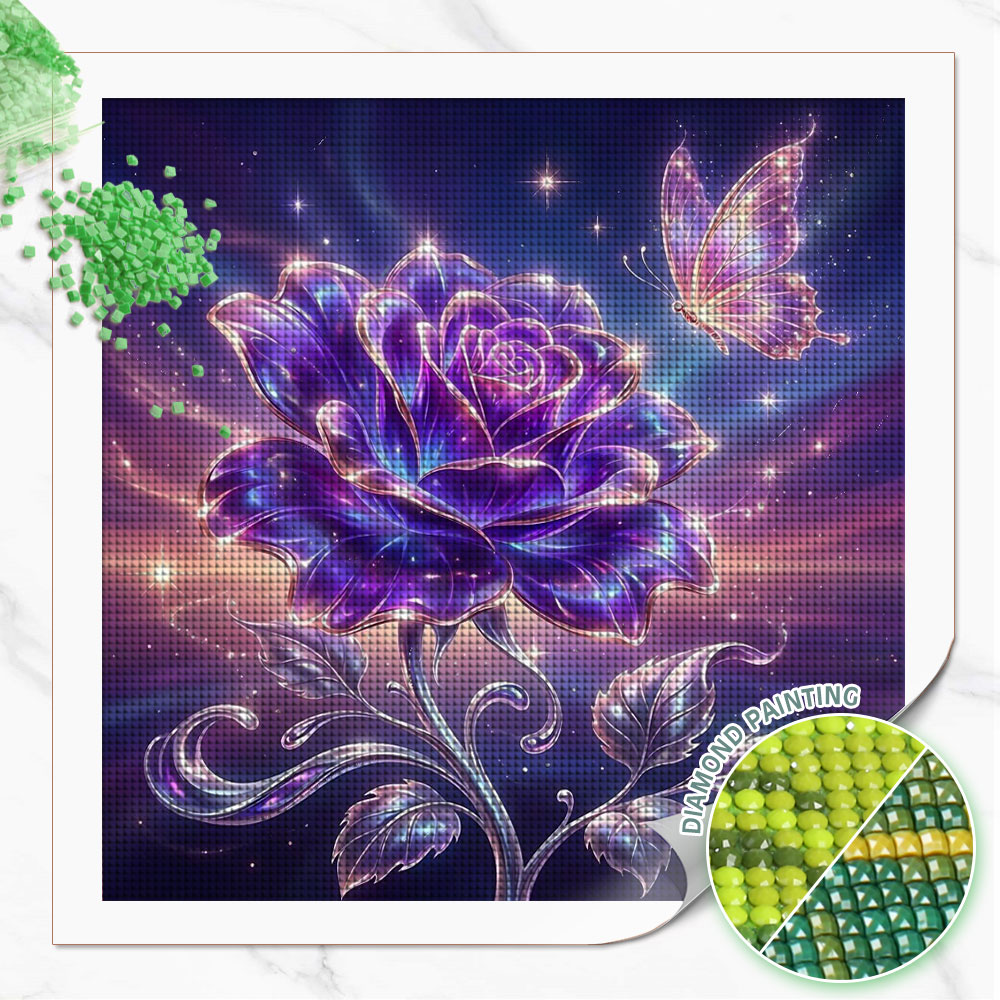 Resin Art Rose - Huacan volledige vierkante ronde diamant schilderij