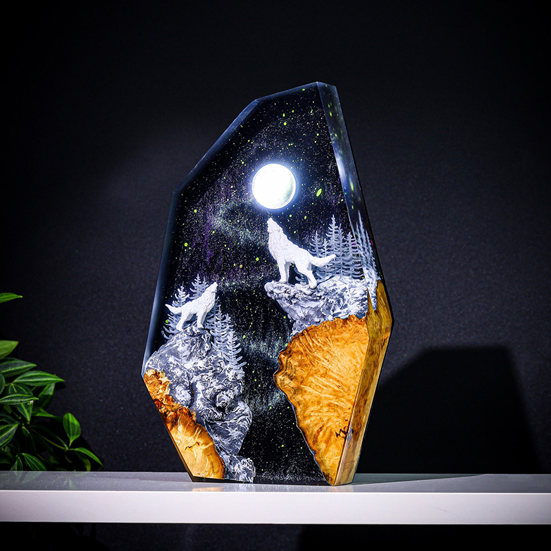 Resin Art Baby - Natuur Dieren Figuur Organisme Hars Tafellamp