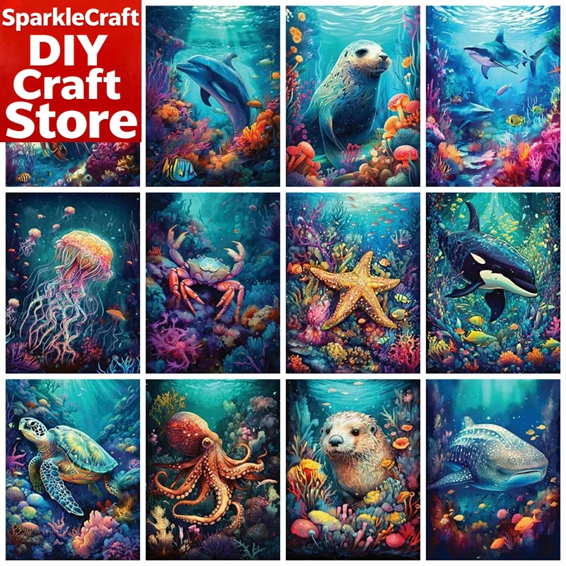 Resin Art Work - 1PC frameloze volledige vierkante ronde diamantschildersets