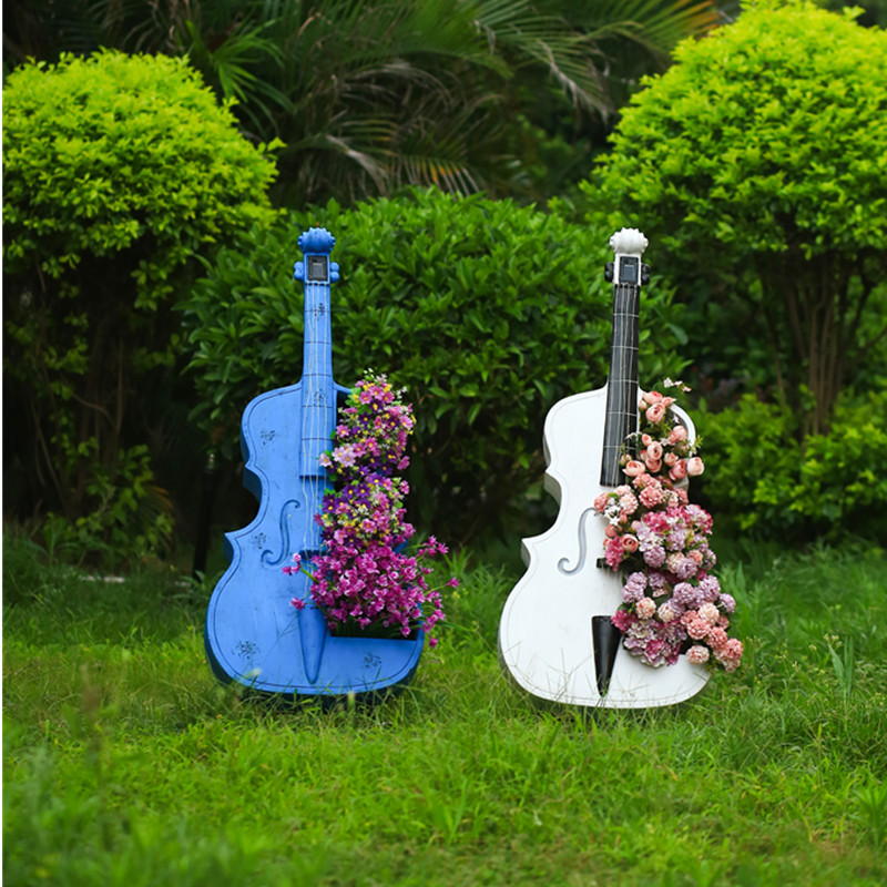 Resin Art Wedding Gift - Cellovormig tuinbeeld, groot buitenkunstwerk voor patio,