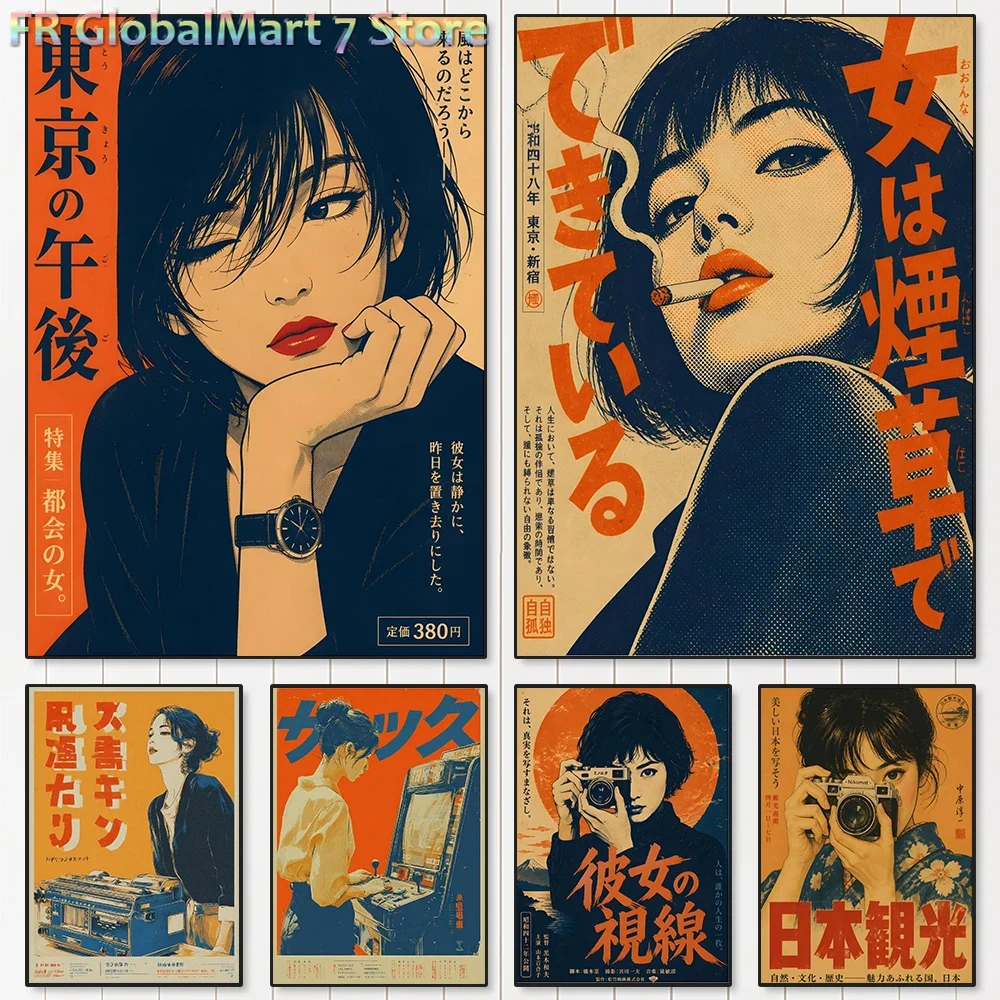 Resin Art Work - Diamond Painting Retro Japanse Vrouw Diamond