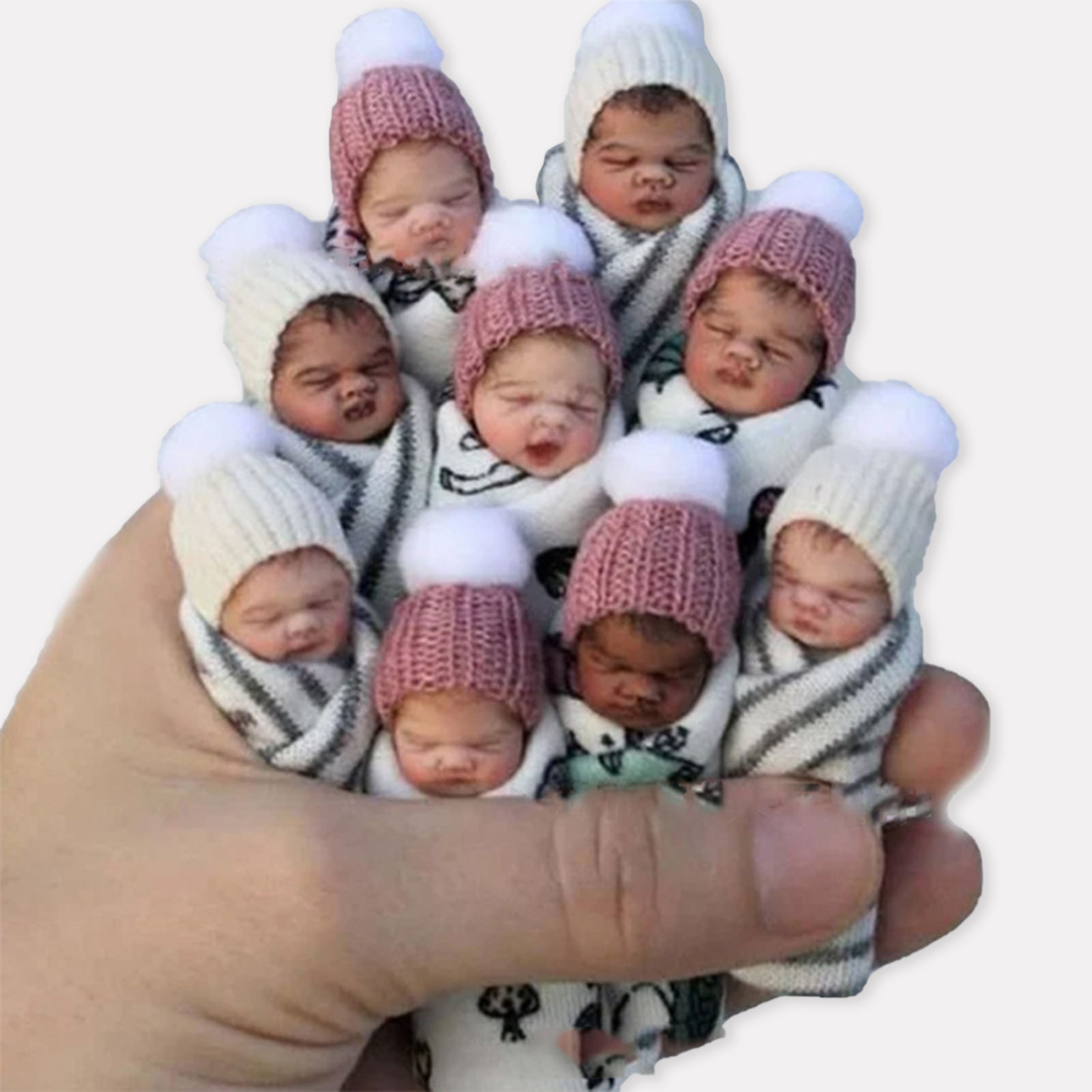 Resin Art Baby - Hergeboorte Baby Poppen 7cm Lange Miniatuur