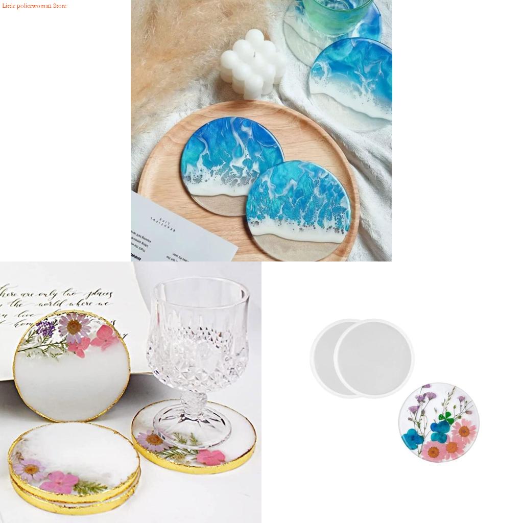 Resin Art Equipment - F92D hars onderzetter mal, ronde onderzetter