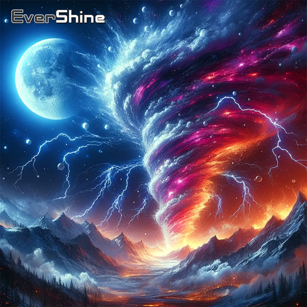 Resin Art Wallpaper - Evershine volledige vierkante diamanten schilderij tornado