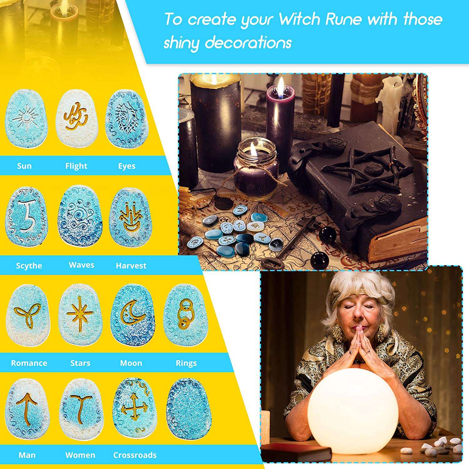 ABWZ-Witch Rune Harsen Mal Sym - Resin Art Alphabet recensie en prijs