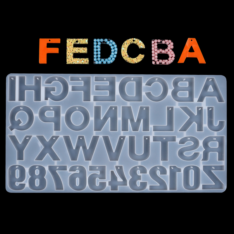 Letter Nummer Sleutelhanger Si - Resin Art Alphabet recensie en prijs