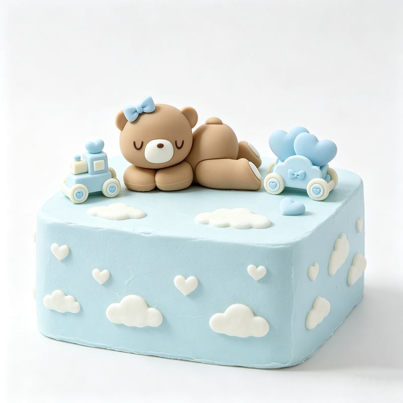 3D Roze Blauwe Beer Taarttoppe - Resin Art Baby recensie en prijs