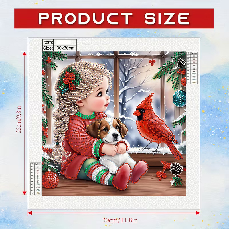 Wintermeisje en hond Diamond P - Resin Art Work recensie en prijs
