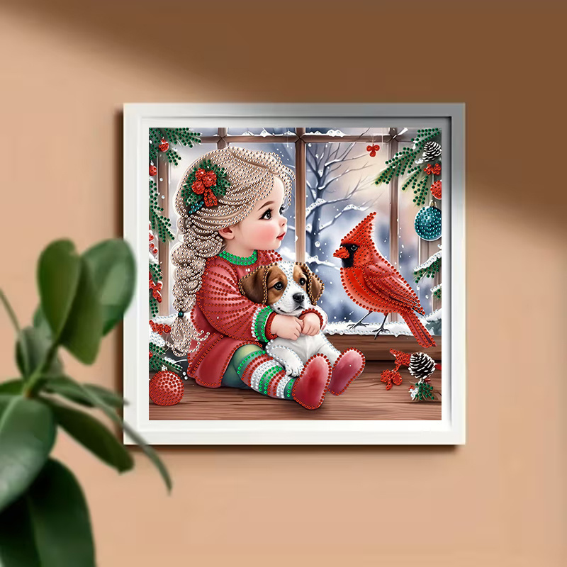Wintermeisje en hond Diamond P - Resin Art Work recensie en prijs