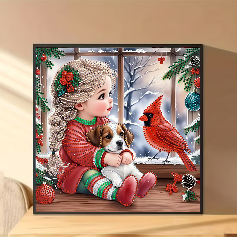 Wintermeisje en hond Diamond P - Resin Art Work recensie en prijs