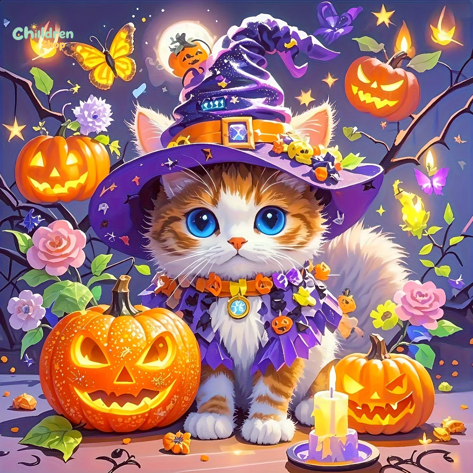 Halloween Wizard Cat Diamond P - Resin Art Work recensie en prijs