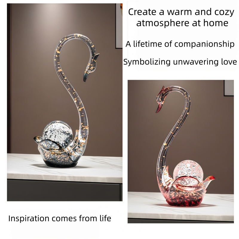 Luxe hars zwaan beeldje paar s - Resin Art Wedding Gift recensie en prijs