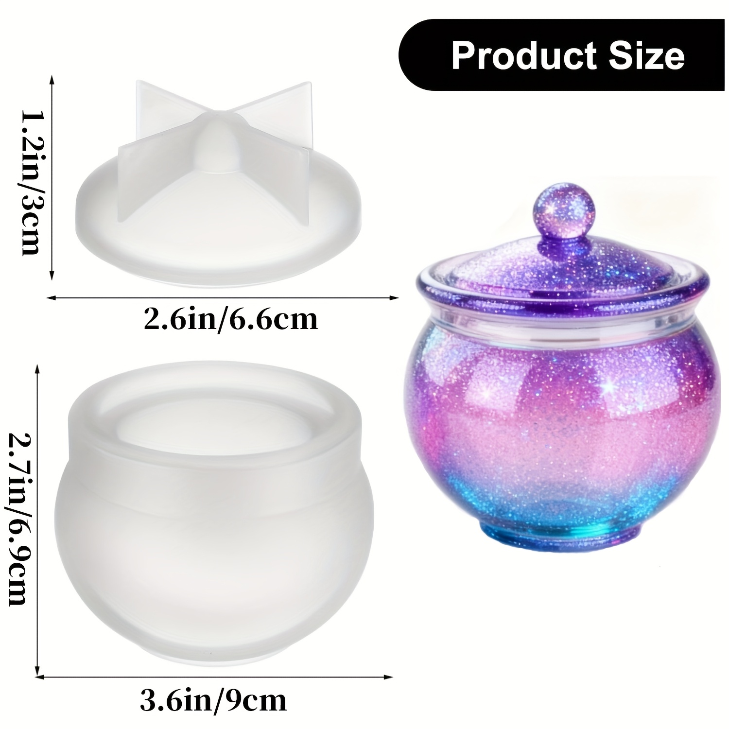 1 set ronde hars kunnen mallen - Resin Art Case recensie en prijs